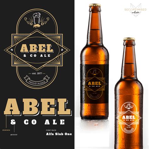 Beer Bottle Label Design - SEO Optimised Graphic Design