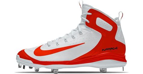 Nike Alpha Huarache Elite Mid Metal Id Men's Baseball Cleats in Red for ...