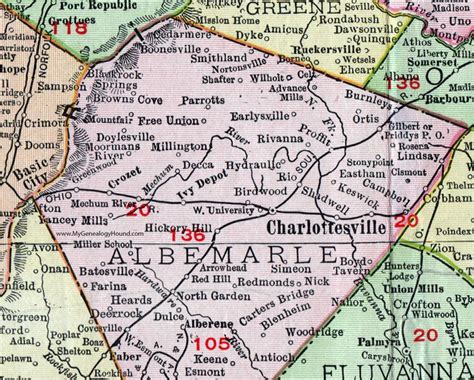 Map Of Albemarle County Va | Hiking In Map