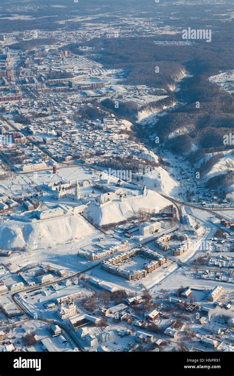 Tobolsk, Tjumen, Russland im Winter, Ansicht von oben Stockfotografie - Alamy