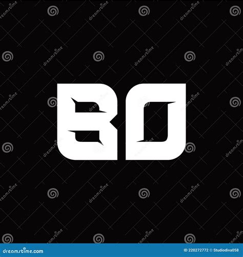 B O Letter Monogram Style Initial Logo Template Stock Illustration - Illustration of initial ...