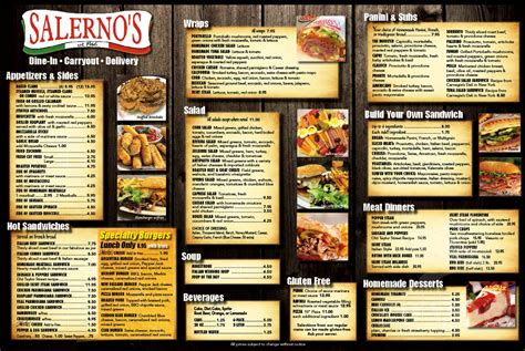 Salerno's Pizzeria & Eatery - Mt. Prospect menu in Mt Prospect ...