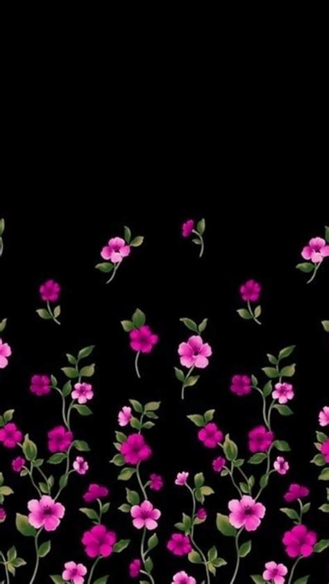 Black and pink flowers. Black flowers , Floral phone, Flower HD phone ...