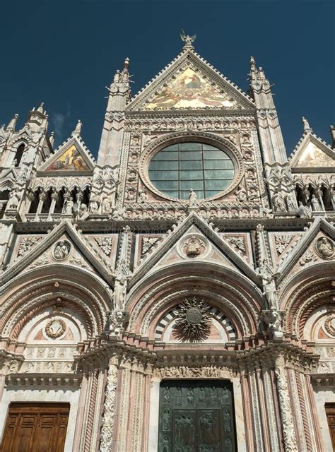 West Facade of Siena Cathedral Stock Image - Image of philosophers ...