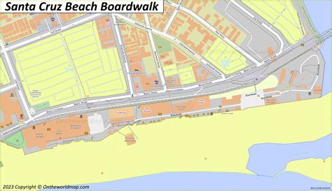 Santa Cruz Beach Boardwalk Map | California - Ontheworldmap.com