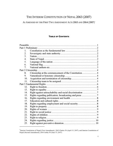 Interim Constitution - Nepal (2007-2015) | ConstitutionNet