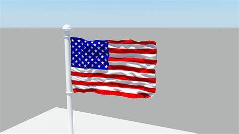 USA Flag 3D model | CGTrader