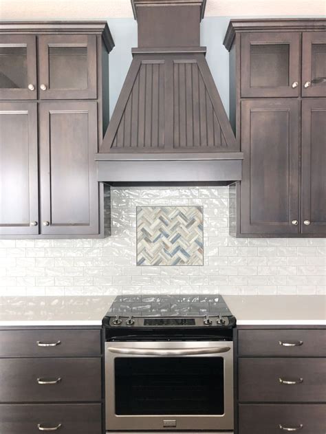 Kitchen Tile Backsplash | Stained kitchen cabinets, Custom kitchen cabinets, Maple kitchen cabinets