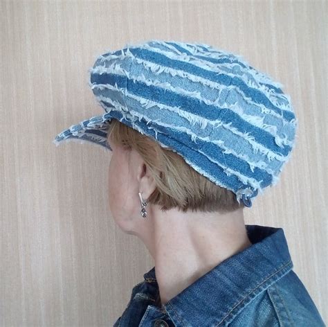 Headdress Hat-Cap Denim Hat for Autumn Fashion Accessory | Etsy