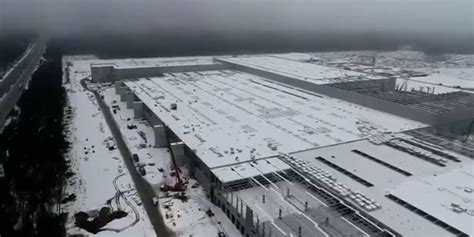 Elon Musk shares a snowy video of Tesla's Berlin Gigafactory