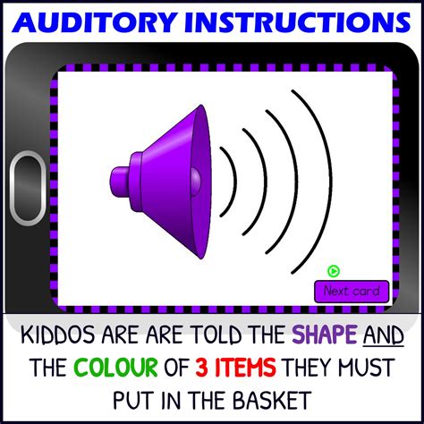 Auditory Memory Activity - Shapes and Colors 4 | Made By Teachers