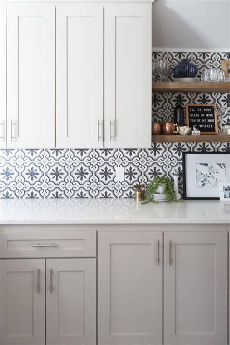 Affordable Ceramic Patterned Tile Backsplash-1-8 - CC & Mike