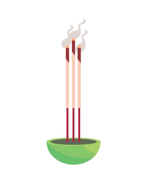 burning incense sticks 11483585 Vector Art at Vecteezy