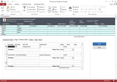 MS Access HR Database Templates, Property Management MS Access Templates, Customer Billing ...