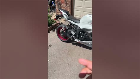 2024 zx6r m4 slip on cold start #zx6r #m4 #exhaust #trending - YouTube