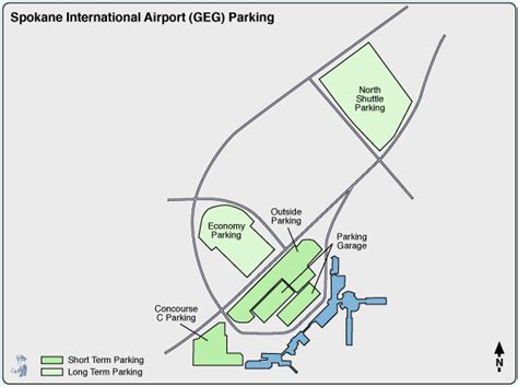 Spokane Airport Parking | GEG Airport Long Term Parking Rates & Map