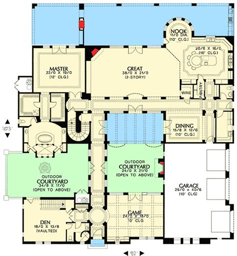 Tuscan House Plan Designs Plan Plans Tuscan Floor Room Mediterranean ...