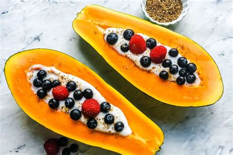 Stuffed Papaya Breakfast Bowls - wellnesssleuth