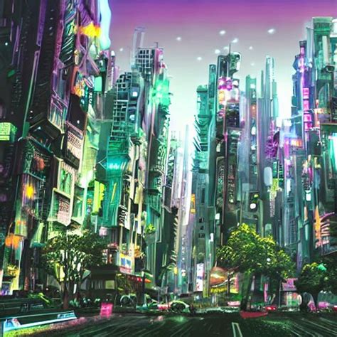 Green cyberpunk city by Codie2002 on DeviantArt