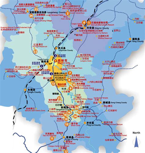 Guilin Map, Guilin China Map, Map of Guilin, Yangshuo & Longsheng