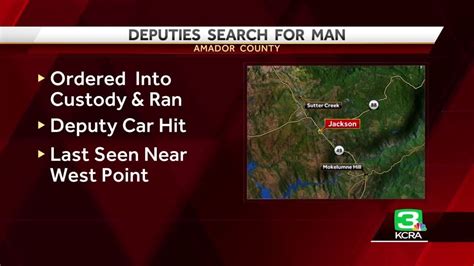 Amador County sheriff’s deputies search for man who fled court - YouTube