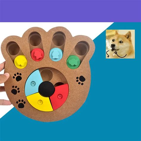 Pet Puzzle Toy Wooden Interactive Toys for Dogs Cats Food Treated Dog Toy Puppy Pet Toy ...