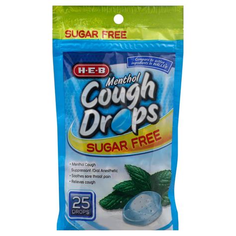 H-E-B Sugar Free Cough Drops – Menthol - Shop Cough, cold & flu at H-E-B