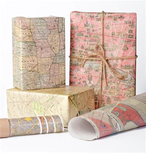 Historic Maps Wrapping Paper / 12 Sheets - Etsy