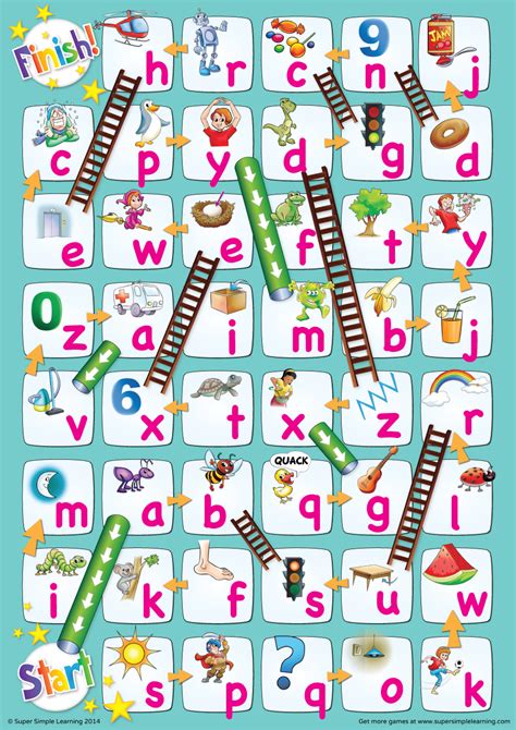 Lowercase Alphabet Chutes & Ladders Game - Super Simple