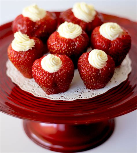 Cream Cheese Filled Strawberries! {Cheesecake Bliss} - The Frugal Girls