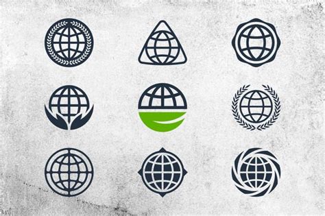 Earth icons and logo elements | Earth logo, Logo design, Branding design inspiration