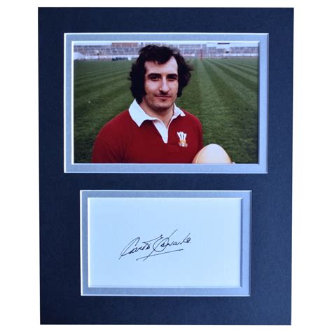 Gareth Edwards Signed Autograph 10x8 photo display Wales Rugby Union AFTAL COA Perfect Gift ...