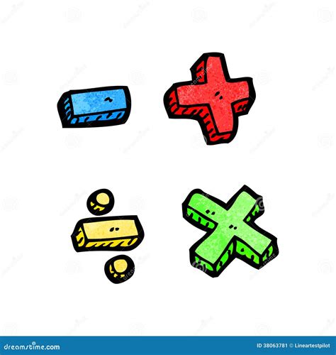 Cartoon Math Symbols Stock Image - Image: 38063781