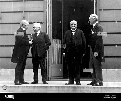 Big four paris peace conference 1919 Black and White Stock Photos ...