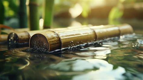 Premium AI Image | a bamboo stick in water