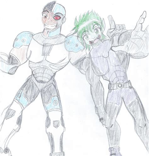 Beast Boy and Cyborg by Robin250 on DeviantArt