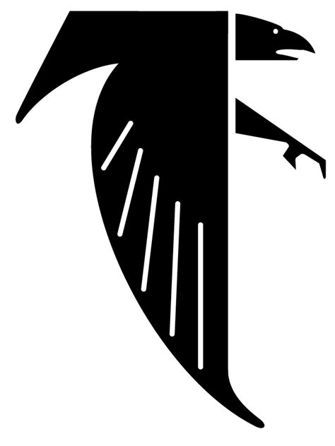 Atlanta Falcons Primary Logo (1966) - A black falcon forming a letter F ...