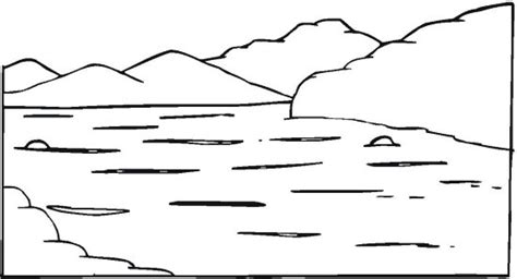 Mountain River Pages Coloring Pages