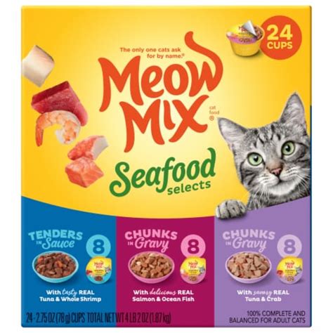 Meow Mix® Seafood Selects Variety Pack Wet Cat Food, 24 ct / 2.75 oz ...