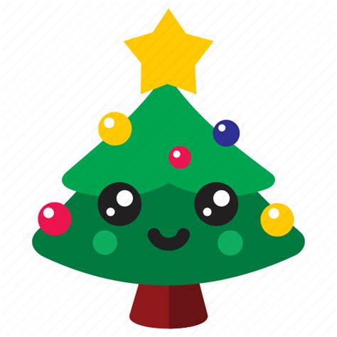 Christmas, cute, decorate, holiday, kawaii, tree, xmas icon