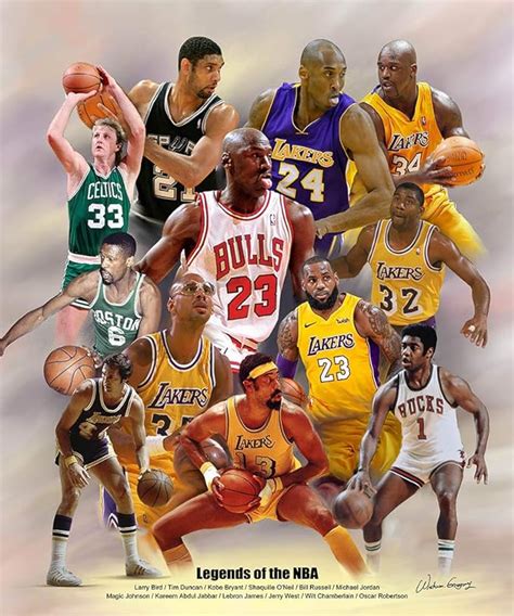 Wishum Gregory, Legends of the NBA - Art Print Poster, Paper Size 11" x ...