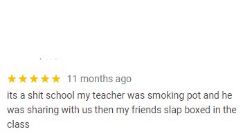 bad school, 5 stars : r/googleReviews