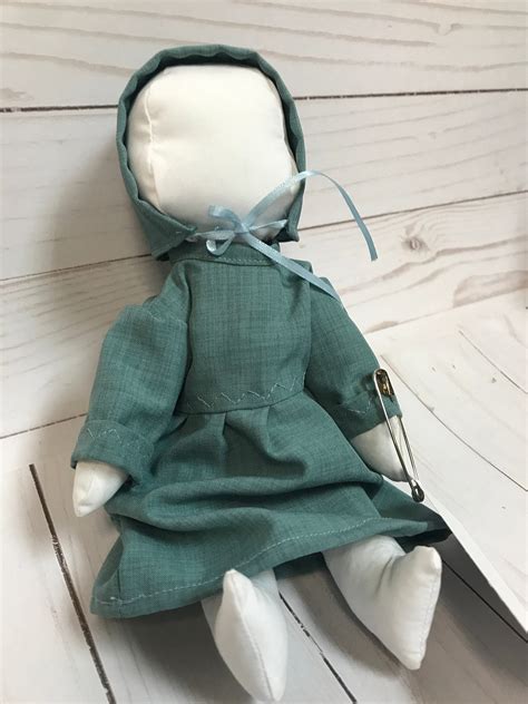 Handmade Amish Doll 9 Available in Several Colors Light Blue, Green, Blue,, Gray