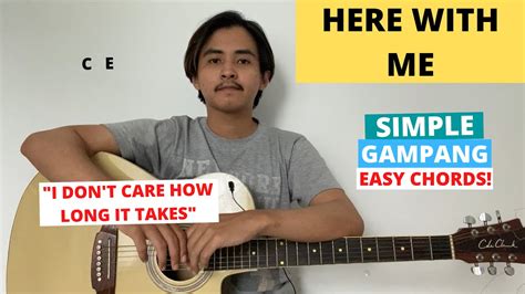 CHORD SIMPLE GAMPANG (Here With Me - d4vd) (Tutorial Gitar) Easy Guitar ...