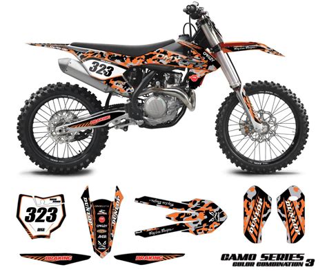 KTM CAMO Graphics Kit Orange – OMXGraphics