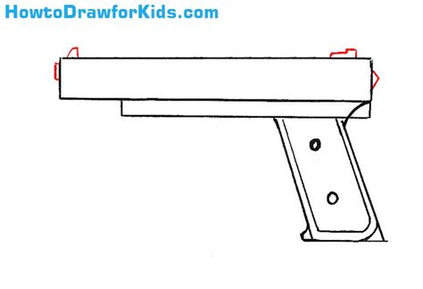 How to Draw a Gun for Kids - Easy Drawing Tutorial