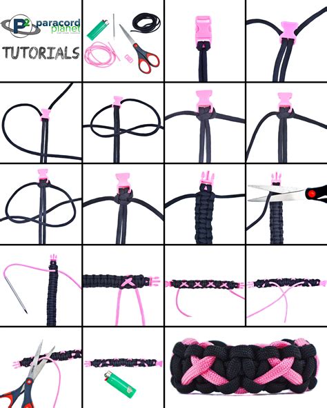 #BreastCancerAwareness #Paracord Bracelet Tutorial | Paracord Tutorials | Breast cancer crafts ...