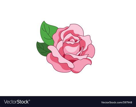 Pink rose Royalty Free Vector Image - VectorStock