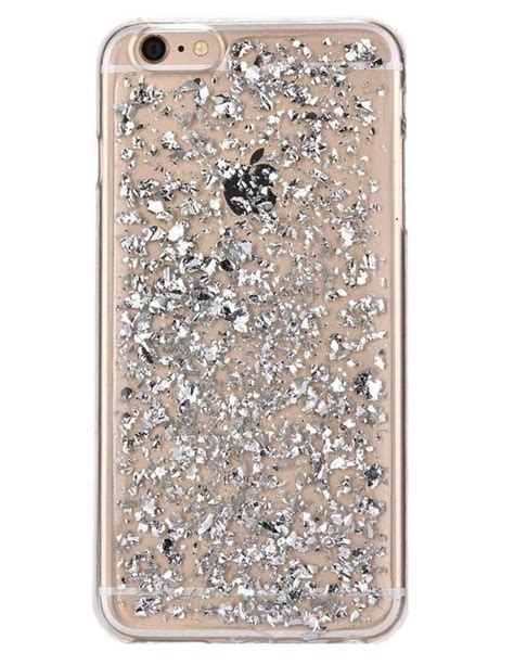 Silver Foil Leaves Case | Sparkly phone cases, Sparkle phone case, Glitter iphone 6 case