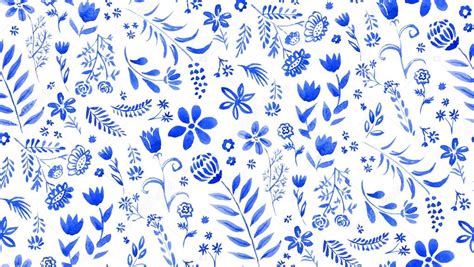 Blue floral pattern Stock Photo by ©Nattle 52332079